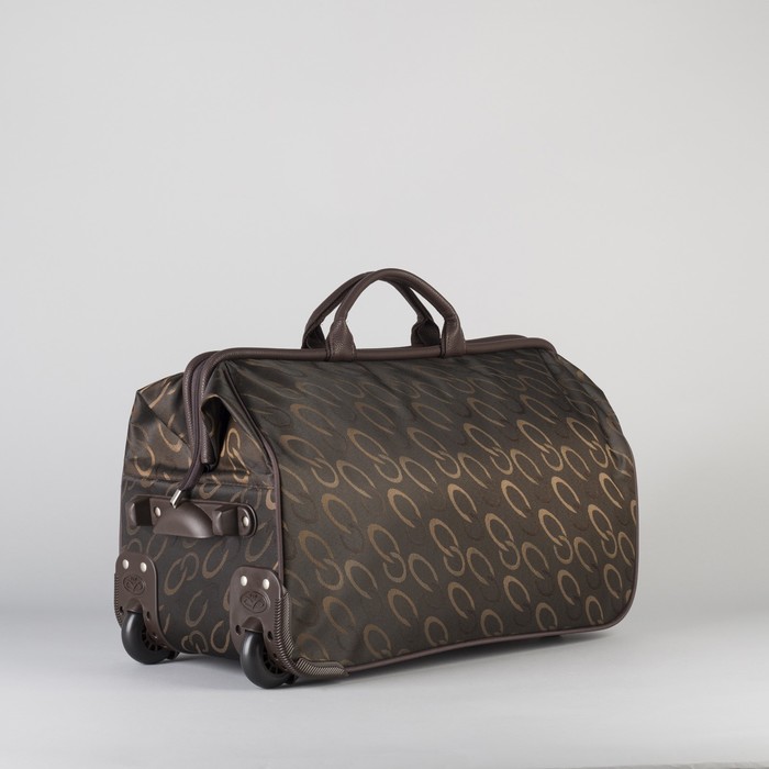 Сумка дорожная на колёсах, 1 отдел на молнии, наружный карман, цвет коричневый/жак