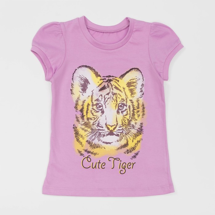 Футболка для девочки, рост 116 см, цвет лаванда Л476-3930