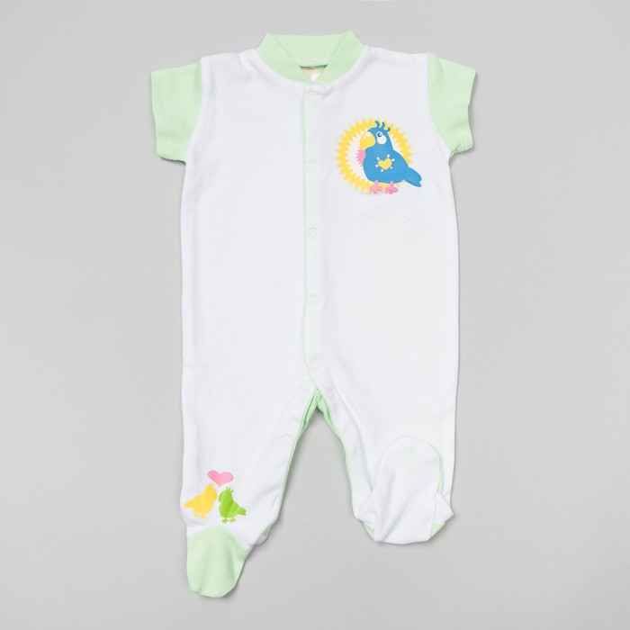 Комбинезон детский с длинным рукавом, рост 68, цвет зеленый кб023(68)з1_М