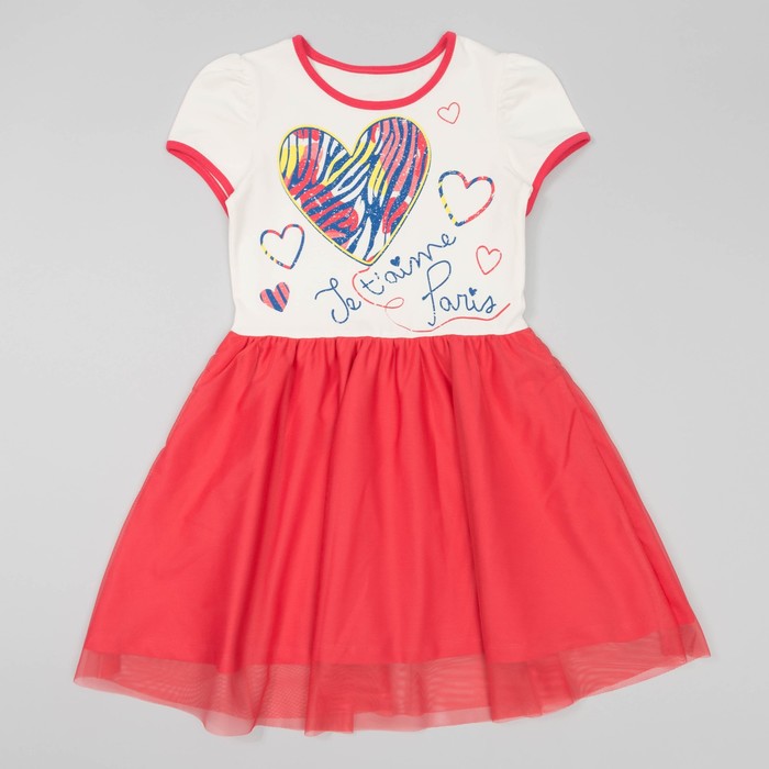 Платье для девочки, рост 146 см, цвет розовый/кремовый Л910-3914