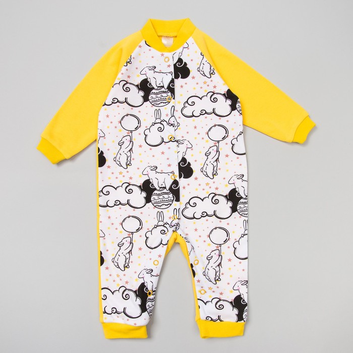 Комбинезон детский с длинным рукавом, рост 74, цвет желтый кб046(74)ж2_М