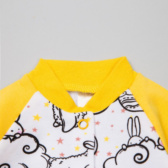 Кофта детская с длинным рукавом, рост 56, цвет желтый к046(56)ж1_М