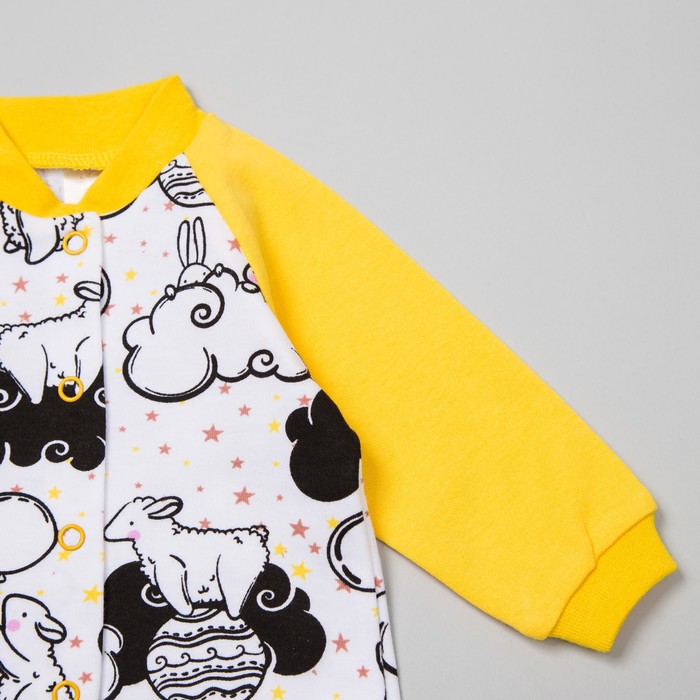 Кофта детская с длинным рукавом, рост 62, цвет желтый к046(62)ж1_М