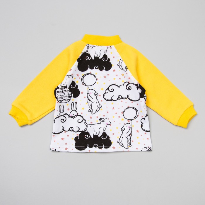 Кофта детская с длинным рукавом, рост 62, цвет желтый к046(62)ж1_М