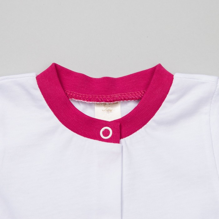 Кофта детская с коротким рукавом, рост 68, цвет белый к026(68)б1_М