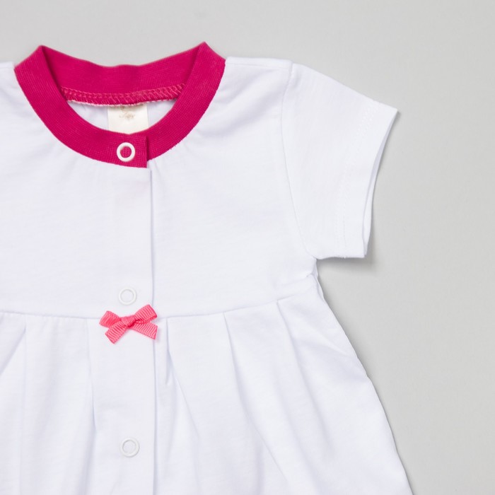 Кофта детская с коротким рукавом, рост 80, цвет белый к026(80)б1_М