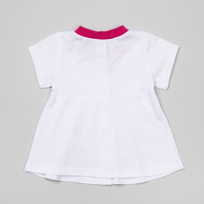 Кофта детская с коротким рукавом, рост 80, цвет белый к026(80)б1_М