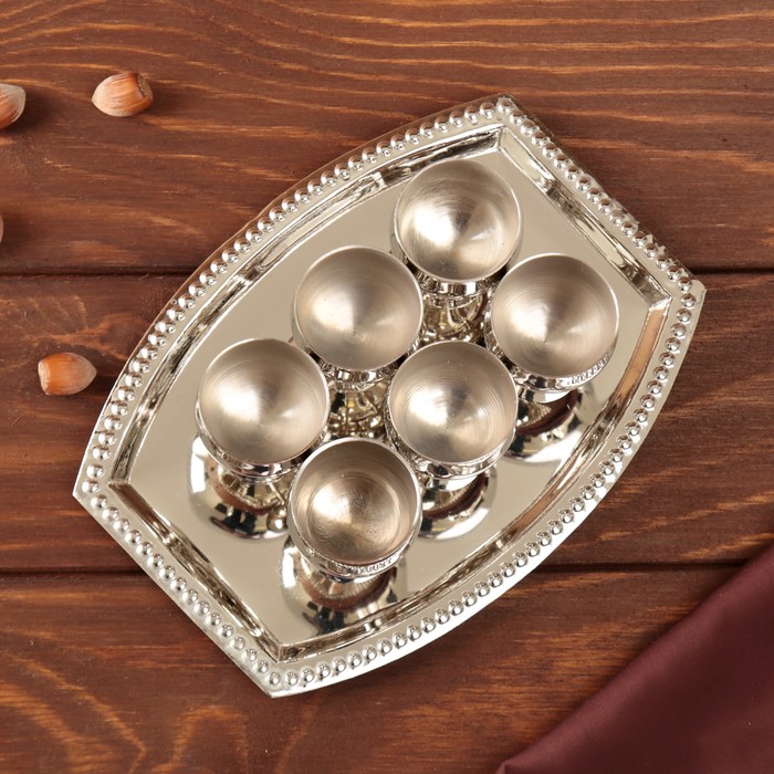 Набор: 6 рюмок на подносе