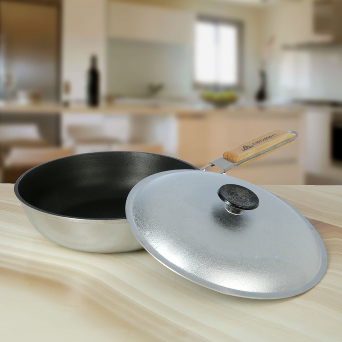 Сковорода 24 см "Туризм", глубокая, с откидной ручкой, антипригарное покрытие