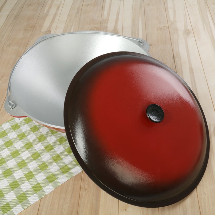 Казан татарский 12 л "Туризм", с эмалированной крышкой