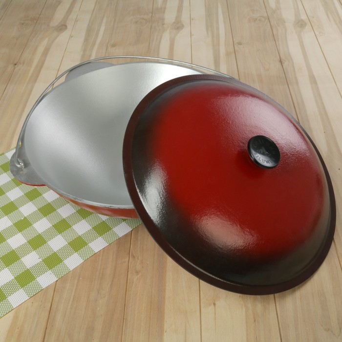 Казан татарский 6 л "Туризм", с эмалированной крышкой