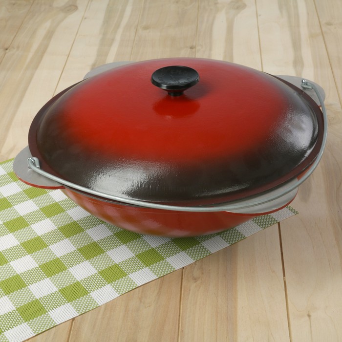 Казан татарский 4 л "Туризм", с эмалированной крышкой