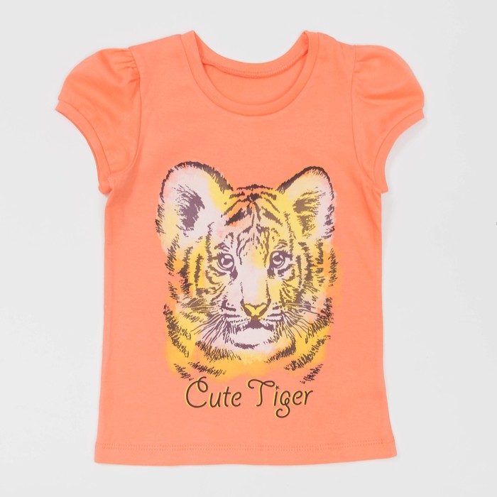 Футболка для девочки, рост 104 см, цвет лососевый Л476-3930
