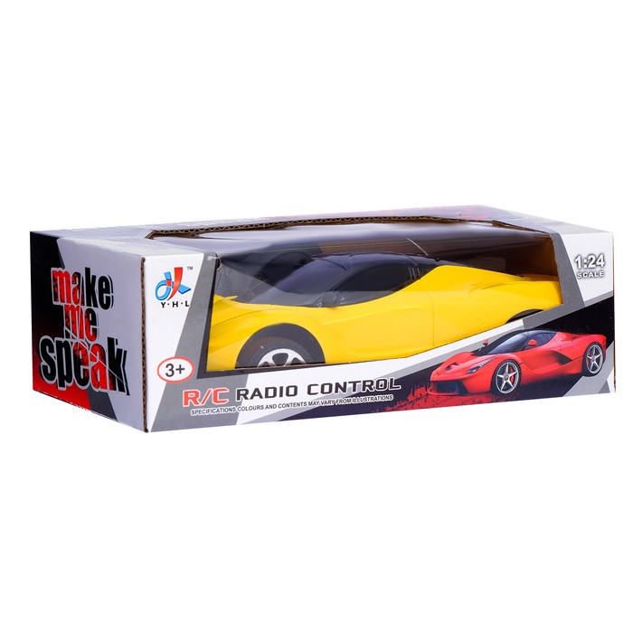Машина радиоуправляемая "Спорткар", 1:24, работает от батареек, МИКС