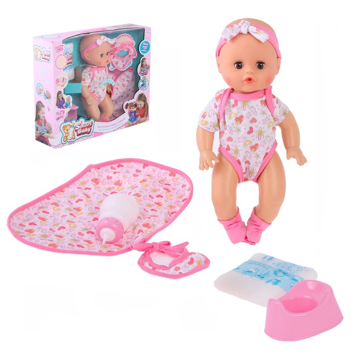 Пупс функциональный "Ляля" с аксессуарами, пьёт, писает