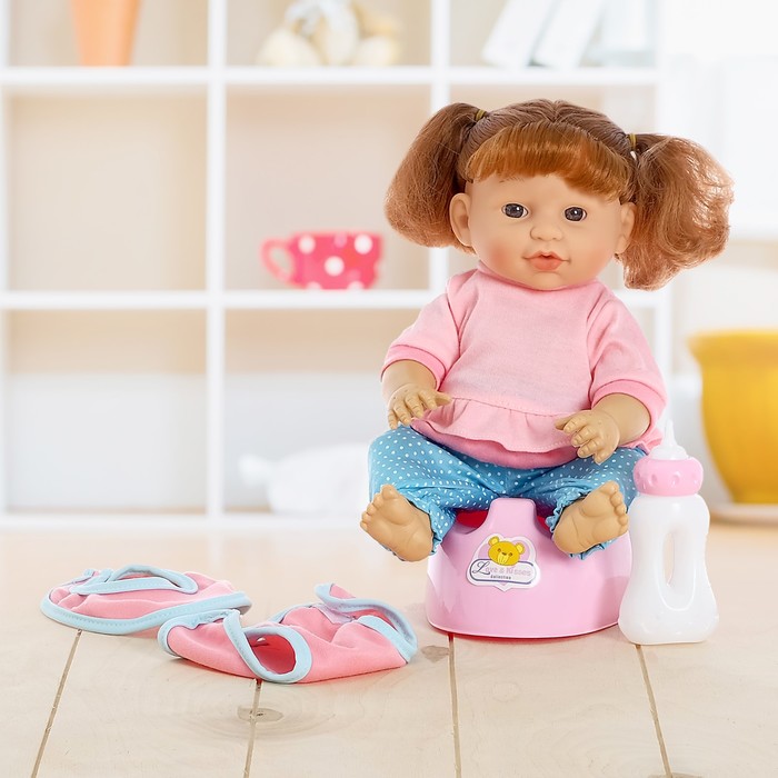 Пупс функциональный "Людочка" с аксессуарами, пьёт, писает