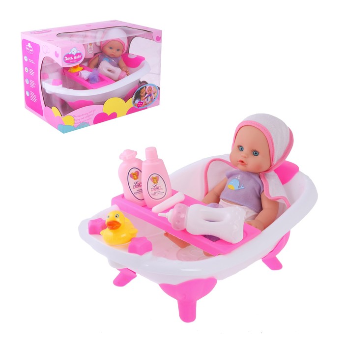 Пупс функциональный "Анюта" с аксессуарами", купается в ванне, пьёт, писает