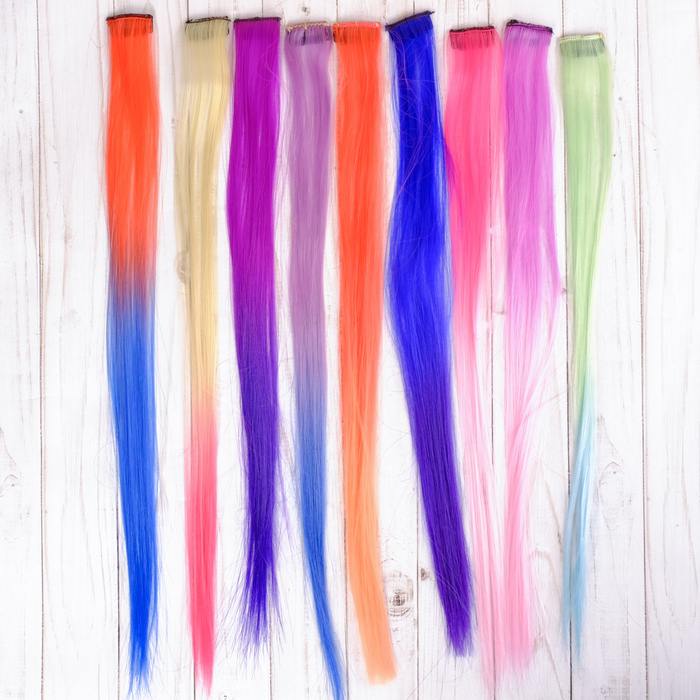 Тресс прямой, двухцветный, МИКС, набор 20 шт., цена за упаковку