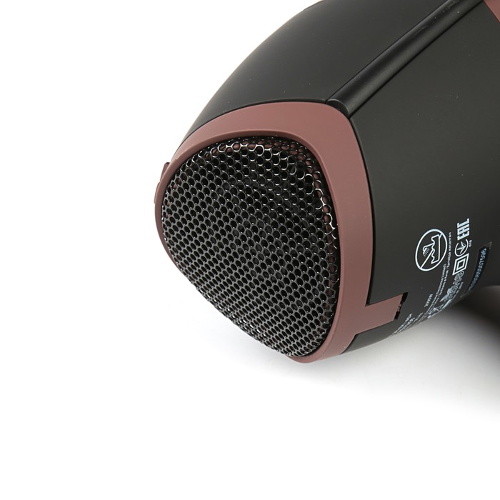 Фен Scarlett SC-HD70I08, 2000 Вт, 2 режима, 3 температуры, чёрно-коричневый