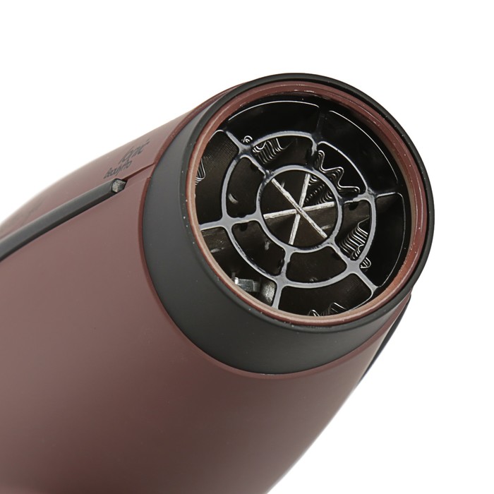 Фен Scarlett SC-HD70I08, 2000 Вт, 2 режима, 3 температуры, чёрно-коричневый