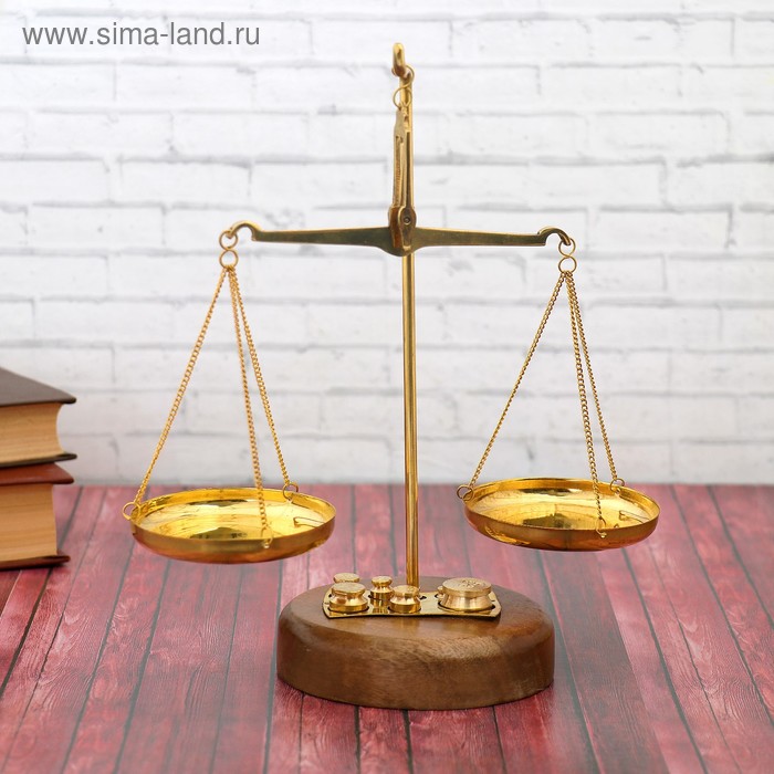 

Весы модальные "Фемида" на дерев. подставке 100 г 24х20х9 см