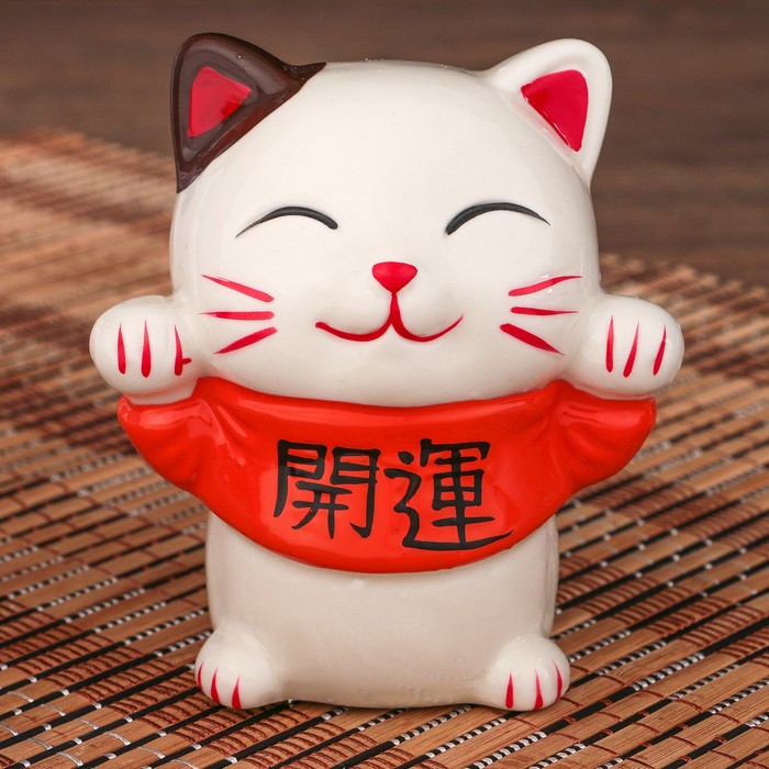 Копилка керамика "Манэки-нэко сонный" МИКС 9,5х7х10 см
