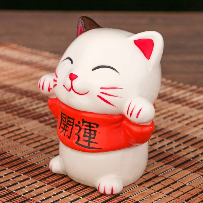 Копилка керамика "Манэки-нэко сонный" МИКС 9,5х7х10 см
