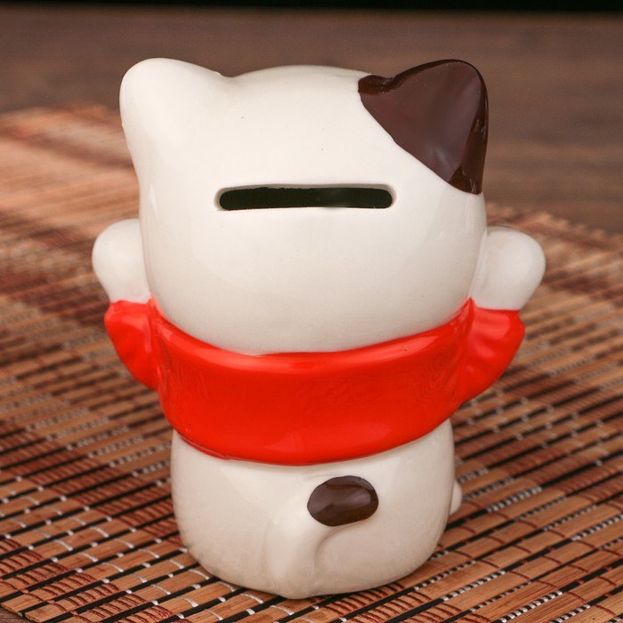 Копилка керамика "Манэки-нэко сонный" МИКС 9,5х7х10 см