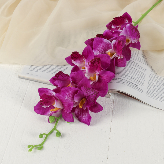 Цветы искусственные "Орхидея пышная" 9*87 см сиреневая