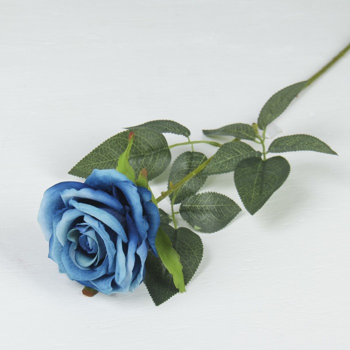 Цветы искусственные "Роза Ариозо" 9*70 см синий