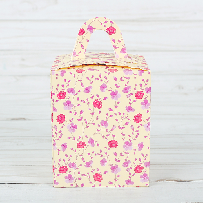 Складная коробка под один капкейк «Счастье есть», 9 х 9 х 11 см