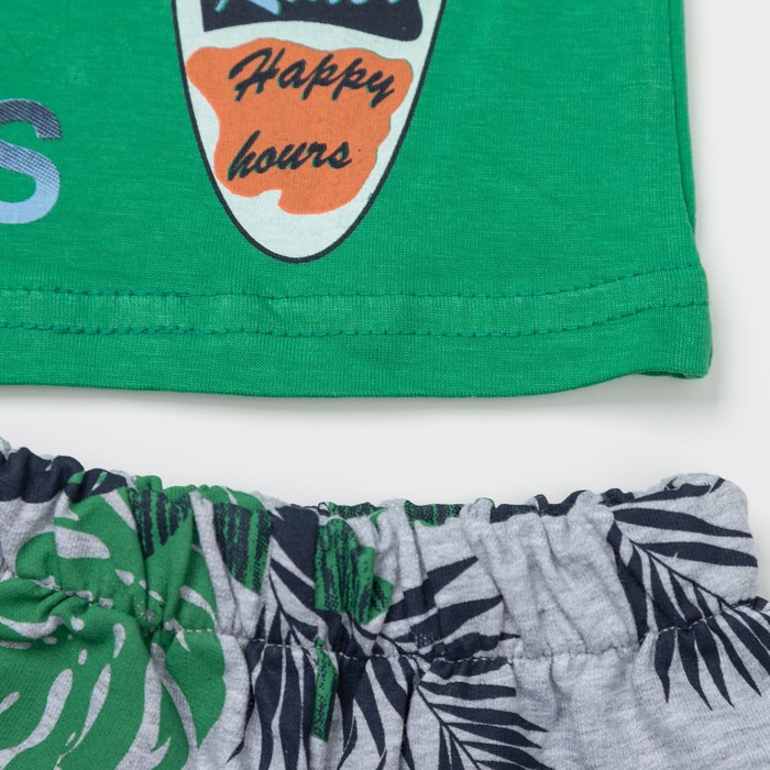 Комплект для мальчика, рост 74 см, цвет зелёный 760_М