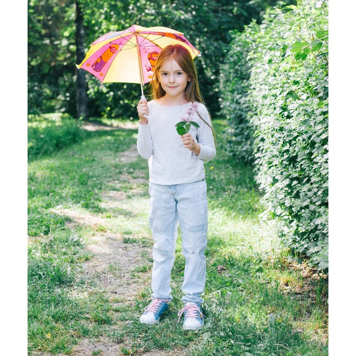 Зонт детский "Миньоны", с пироженками, Гадкий Я , 8 спиц d=52 см