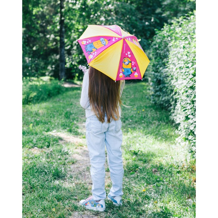 Зонт детский "Миньоны", с пироженками, Гадкий Я , 8 спиц d=52 см