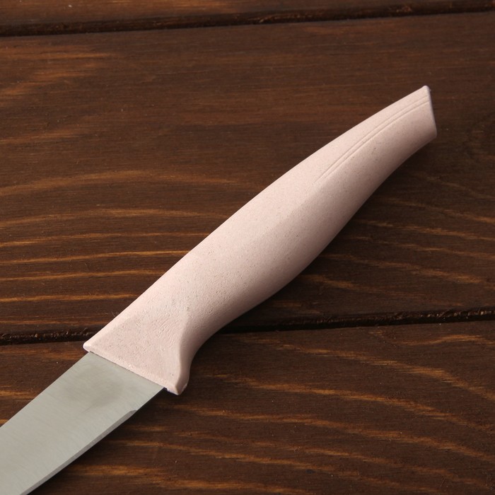 Нож "Суфле", лезвие 8,5 см, цвет розовый