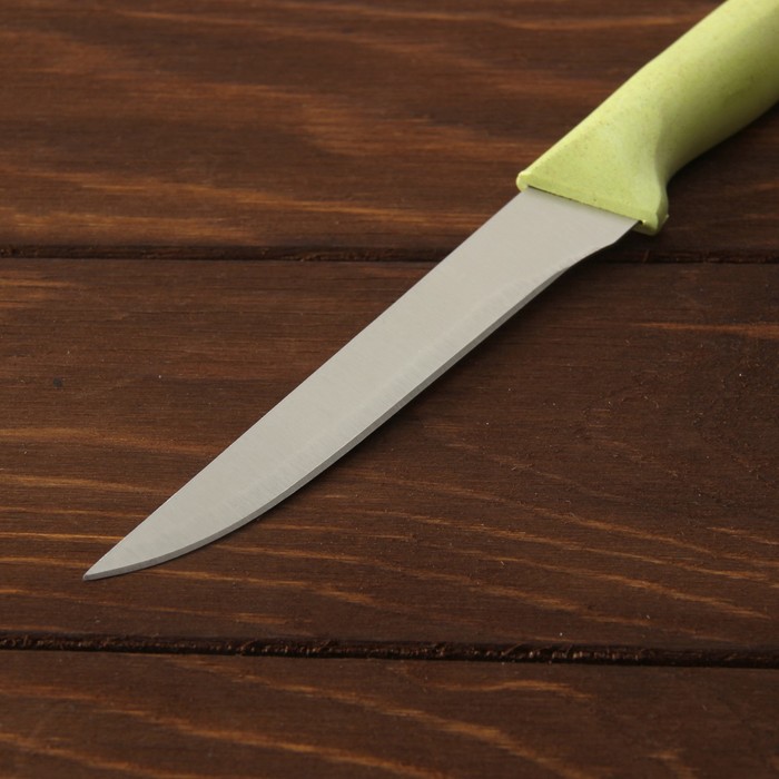 Нож "Суфле", лезвие 12 см, цвет зелёный