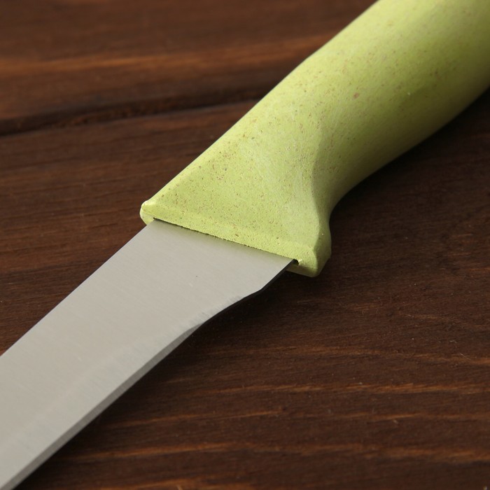 Нож "Суфле", лезвие 12 см, цвет зелёный