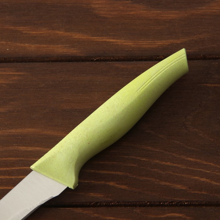 Нож "Суфле", лезвие 12 см, цвет зелёный