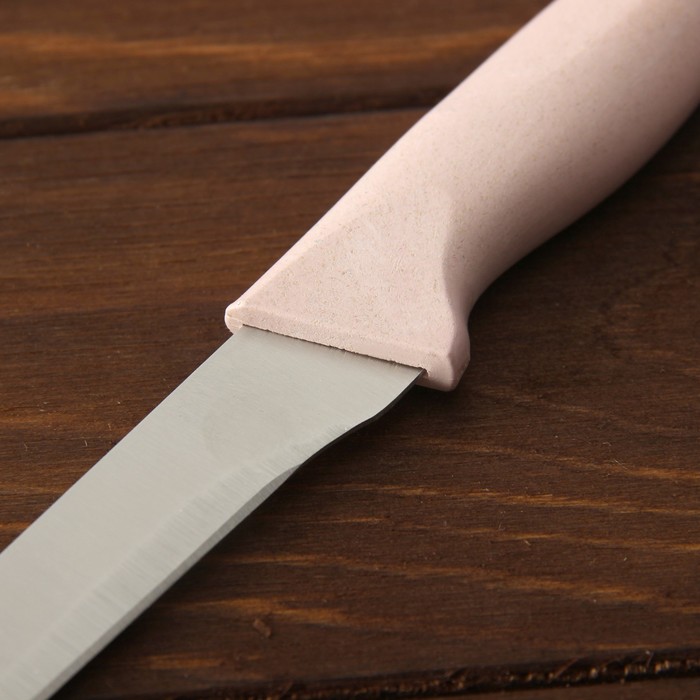 Нож "Суфле", лезвие 12 см, цвет розовый