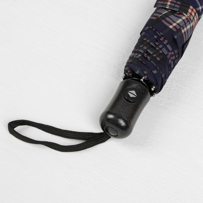Зонт автоматический "Клетка",R=49см, цвет тёмно-синий