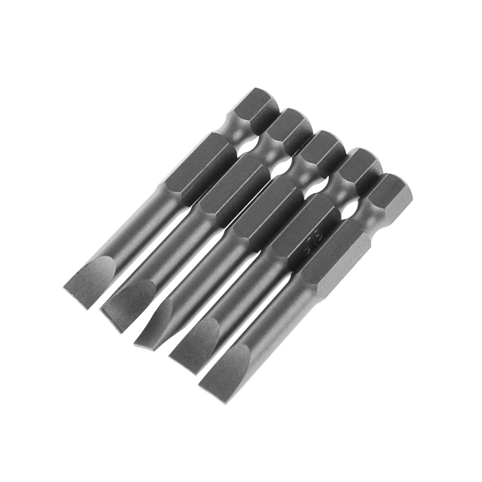 Набор бит TUNDRA basic, сталь CrV, 5 шт, 50 мм, SL6