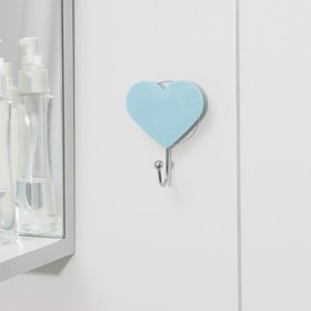 

Крючок на вакуумной присоске «Сердце», цвет МИКC