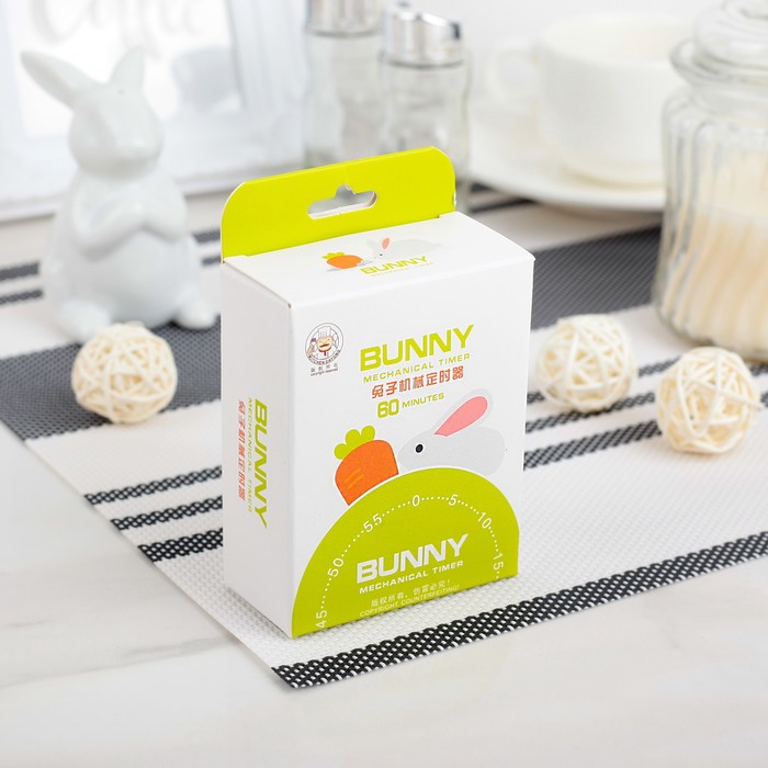 Кухонный таймер (мех) "Кролик" 8,5х6,8х2,7 см