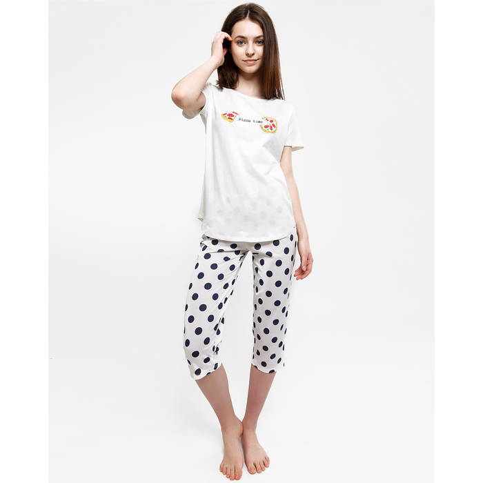 Комплект женский (джемпер, капри) 2777-0 (592300)  цвет молочный, р-р 50 (XL)