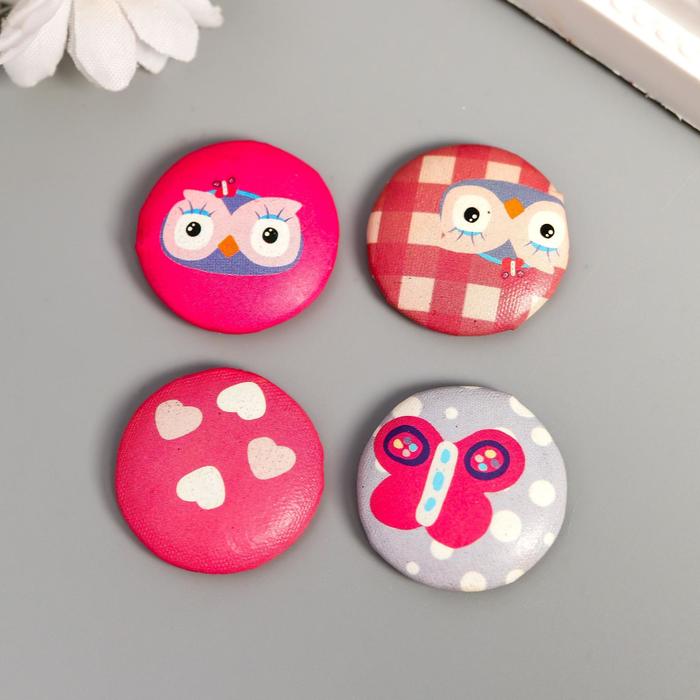 Декор для творчества "Пуговка с рисунками" (набор 20 шт) d= 2,3 см