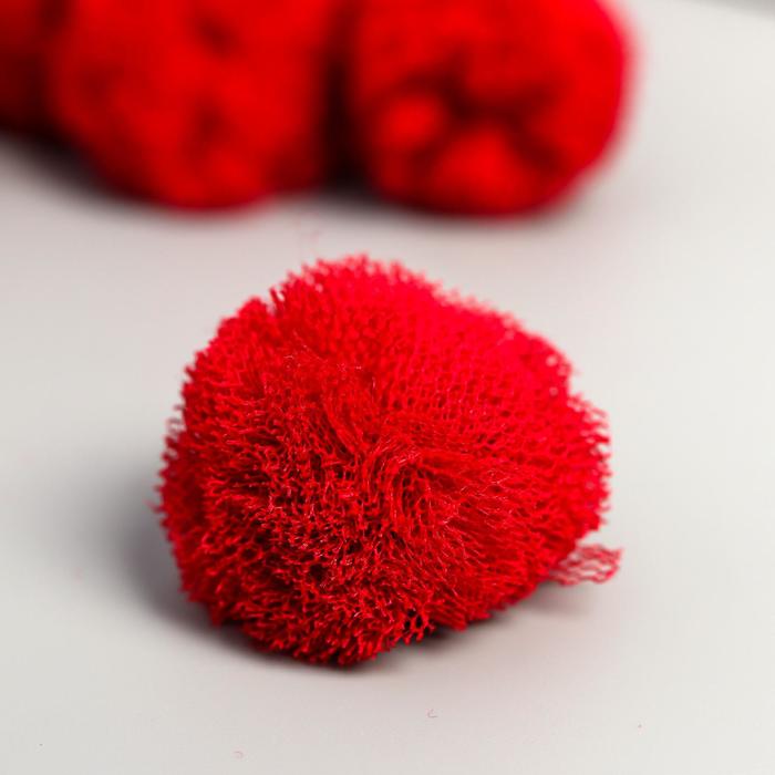 Декор для творчества "Цветок-сеточка бордо" (набор 10 шт) d=3 см