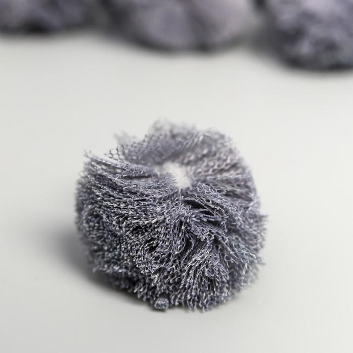 Декор для творчества "Цветок-сеточка серый" (набор 10 шт) d=3 см