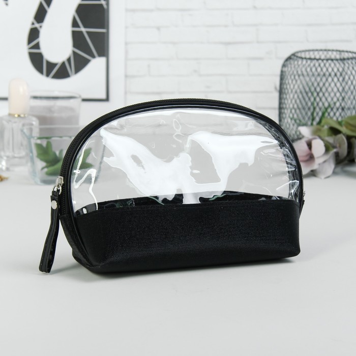 Набор косметичек 2 в 1 «Вечеринка», отдел на молниях, ручка, цвет чёрный