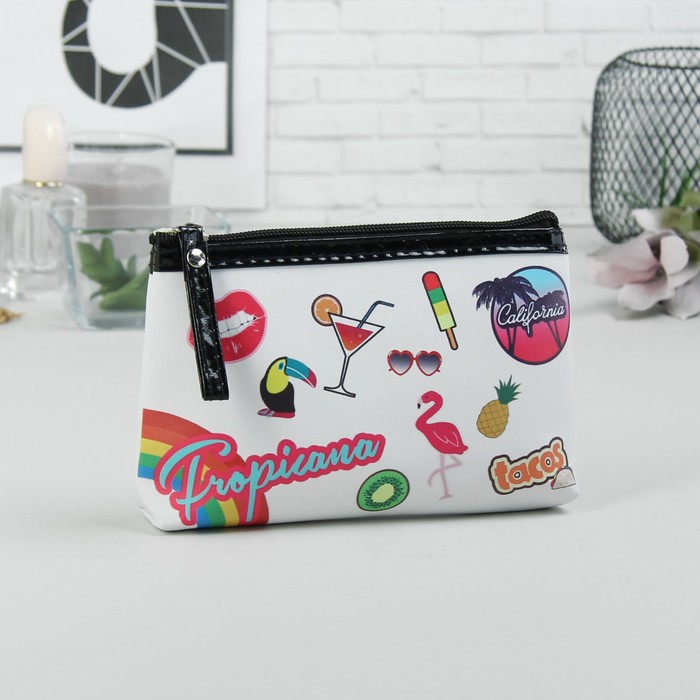 Набор косметичек 2 в 1 «Вечеринка», отдел на молниях, ручка, цвет чёрный