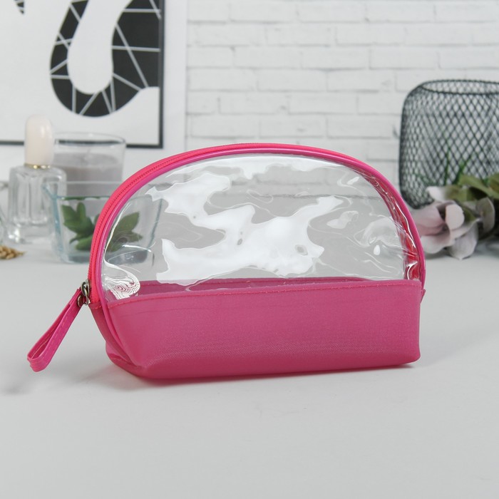 Набор косметичек 2 в 1 «Вечеринка», отдел на молниях, ручка, цвет малиновый